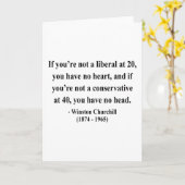 Winston- Churchillzitat 15a Karte (Gelbe Blume)