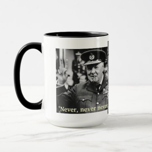 WINSTON- CHURCHILLzitat Tasse (Links)