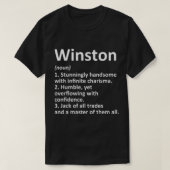 WINSTON Definition Personalized Name Funny Birthda T-Shirt (Design vorne)