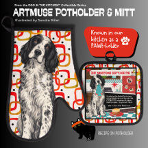 WINSTON English Setter Topflappen und Untersetzer