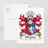 Winston Familienwappen Postkarte (Vorne/Hinten)