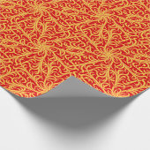 Winston Flammen-rote Orange Geschenkpapier (Ecke)