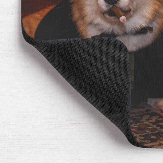 Winston Furchill Corgi Mausklick Mousepad (Ecke)
