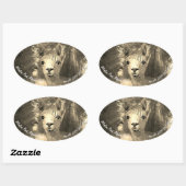 Winston Park-Alpaka-Bolzen Ovaler Aufkleber (Blatt)