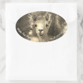 Winston Park-Alpaka-Bolzen Ovaler Aufkleber (Tasche)