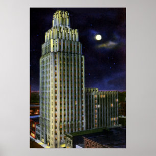 Winston Salem Nord-Carolina das Reynolds-Gebäude Poster