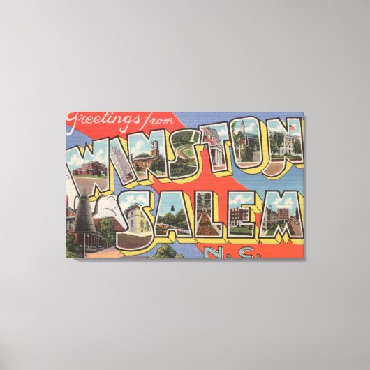 Winston-Salem, North Carolina Leinwanddruck (Vorderseite)
