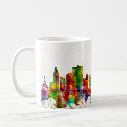 Winston-Salem North Carolina Skyline Kaffeetasse (Links)