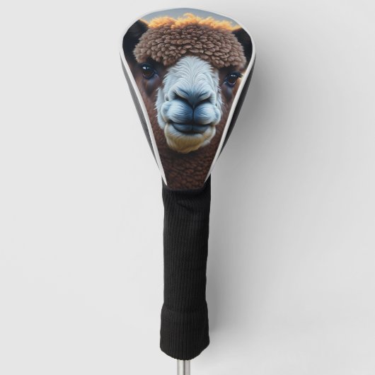 Winston The Brown Alpaca, Golf Headcover (Vorderseite)