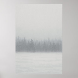 Winter 10, Januar Nebel, saisonale Print Poster