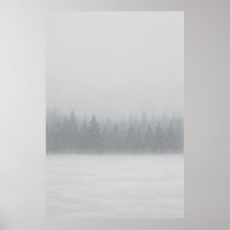 Winter 10, Januar Nebel, saisonale Print Poster