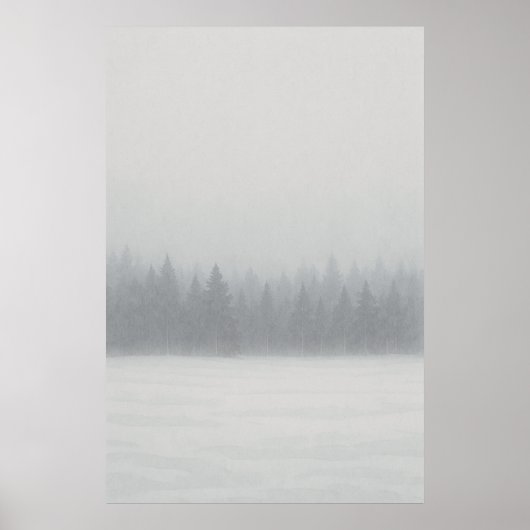 Winter 10, Januar Nebel, saisonale Print Poster (Vorne)