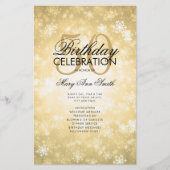 Winter 50. Geburtstag Programm Gold Wonderland Men Flyer (Vorne)