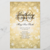Winter 60. Geburtstag Programm Gold Wonderland Men Flyer (Vorne)
