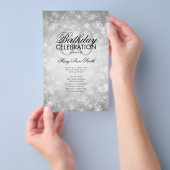 Winter 60 Geburtstag Programm Silver Wonderland Me Flyer (Handgriff)