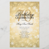 Winter 70. Geburtstag Programm Gold Wonderland Men Flyer (Vorne)