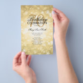 Winter 70. Geburtstag Programm Gold Wonderland Men Flyer (Handgriff)