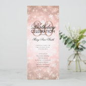Winter 80 Geburtstag Programm Rose Gold Wunderland (Stehend Vorderseite)