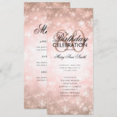 Winter 80 Geburtstag Programm Rose Gold Wunderland (Vorne/Hinten)