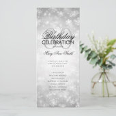 Winter 80 Geburtstag Programm Silver Wonderland Me (Stehend Vorderseite)