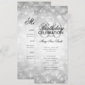 Winter 80 Geburtstag Programm Silver Wonderland Me (Vorne/Hinten)
