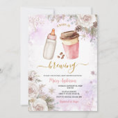 Winter A Baby Is Brewing Coffee Baby Shower Einladung (Vorderseite)