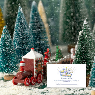 Winter-A-Dorf-Windel-Raffel-Baby-Party Begleitkarte