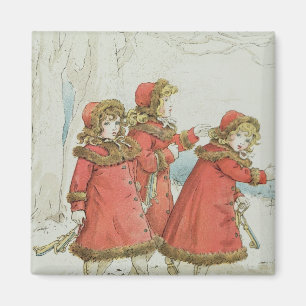 Winter ab April das Buch Babys von Melodien, 1900 Magnet