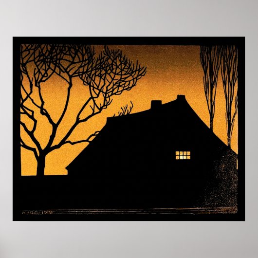 Winter Abend (1919) von Julie de Graag Poster (Vorne)