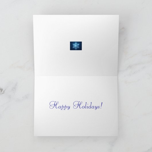 Winter Abend Weihnachtskarte Feiertagskarte (Innenseite)