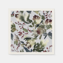Winter Abstrakte Pine Cones und Berries Napkin Serviette