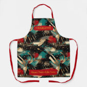 Winter Abstrakter Pinselstrich Schürze mit Individ (Vorderseite)