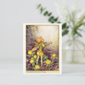 Winter Aconite Fairy Postkarte (Stehend Vorderseite)
