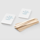 Winter Adventure awaits baby shower blue snowflake Fächer (Non-assembled)