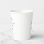 Winter Adventure awaits baby shower blue snowflake Pappbecher (Links)