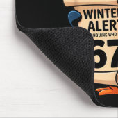 Winter Alert Penguins Who Say 67 Six Seven Meme Ch Mousepad (Ecke)