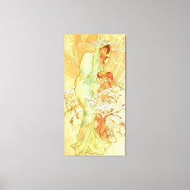 Winter Alfons Mucha Art Nouveau Leinwanddruck