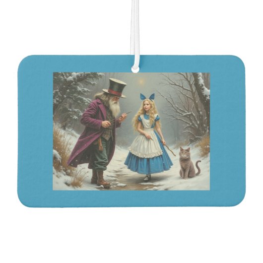 Winter Alice blauer Autoluftkühler Autolufterfrischer (Vorderseite)
