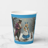 Winter Alice Blue Paper Cups Pappbecher (Vorderseite)