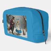 Winter Alice Blue Toilettenbeutel Waschbeutel (Rechte Ecke)