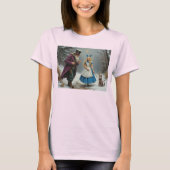 Winter Alice Damen rosa T-Shirt (Vorderseite)