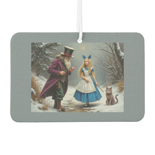 Winter Alice graue Autos-Lufterfrischer Autolufterfrischer (Vorderseite)