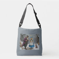 Winter Alice graue Crossbody-Tasche