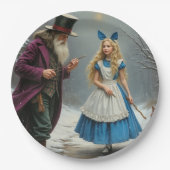 Winter Alice große Papierplatten Pappteller (Vorderseite)