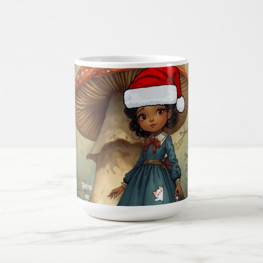 Winter Alice in Wonderland Drink Me Kaffeetasse (Mittel)