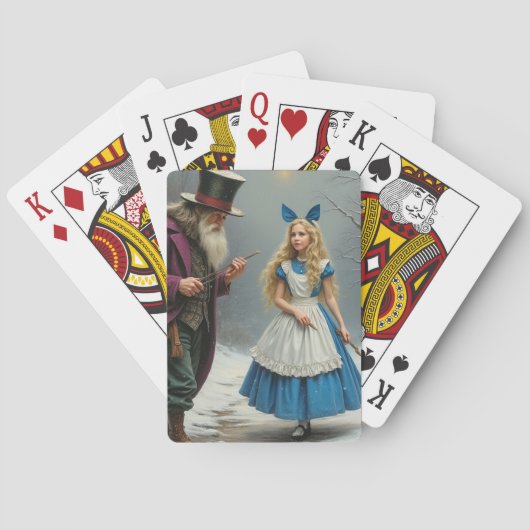 Winter Alice Poker Spielkarten (Rückseite)