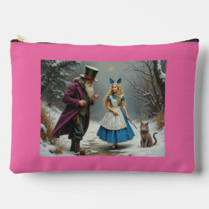 Winter Alice rosa große Accessoire-Tasche Pouch Zubehörtasche