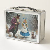 Winter Alice rosa Lunchbox (Vorderseite)