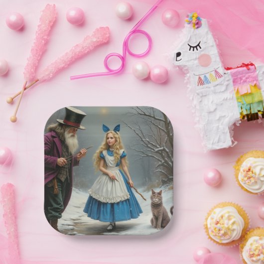 Winter Alice-Teller Pappteller (Party)