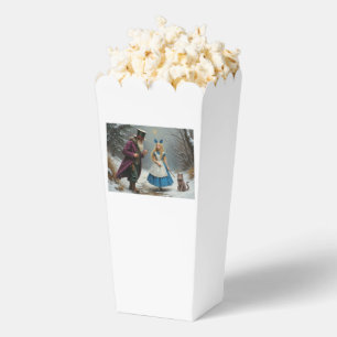 Winter Alice - weiße Popcornboxen Geschenkschachtel